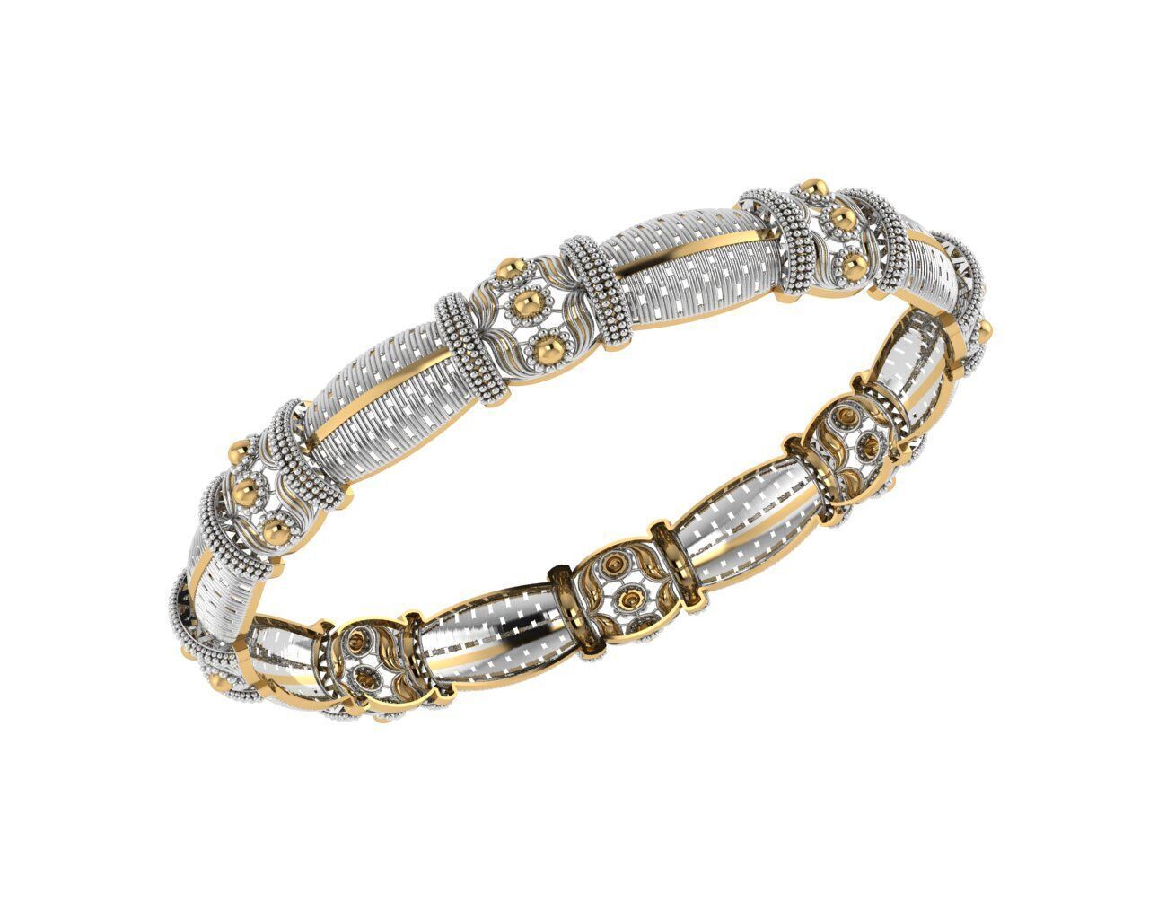 indian Traditional Bracelet 3D print model_1