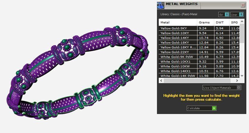 indian Traditional Bracelet 3D print model_3