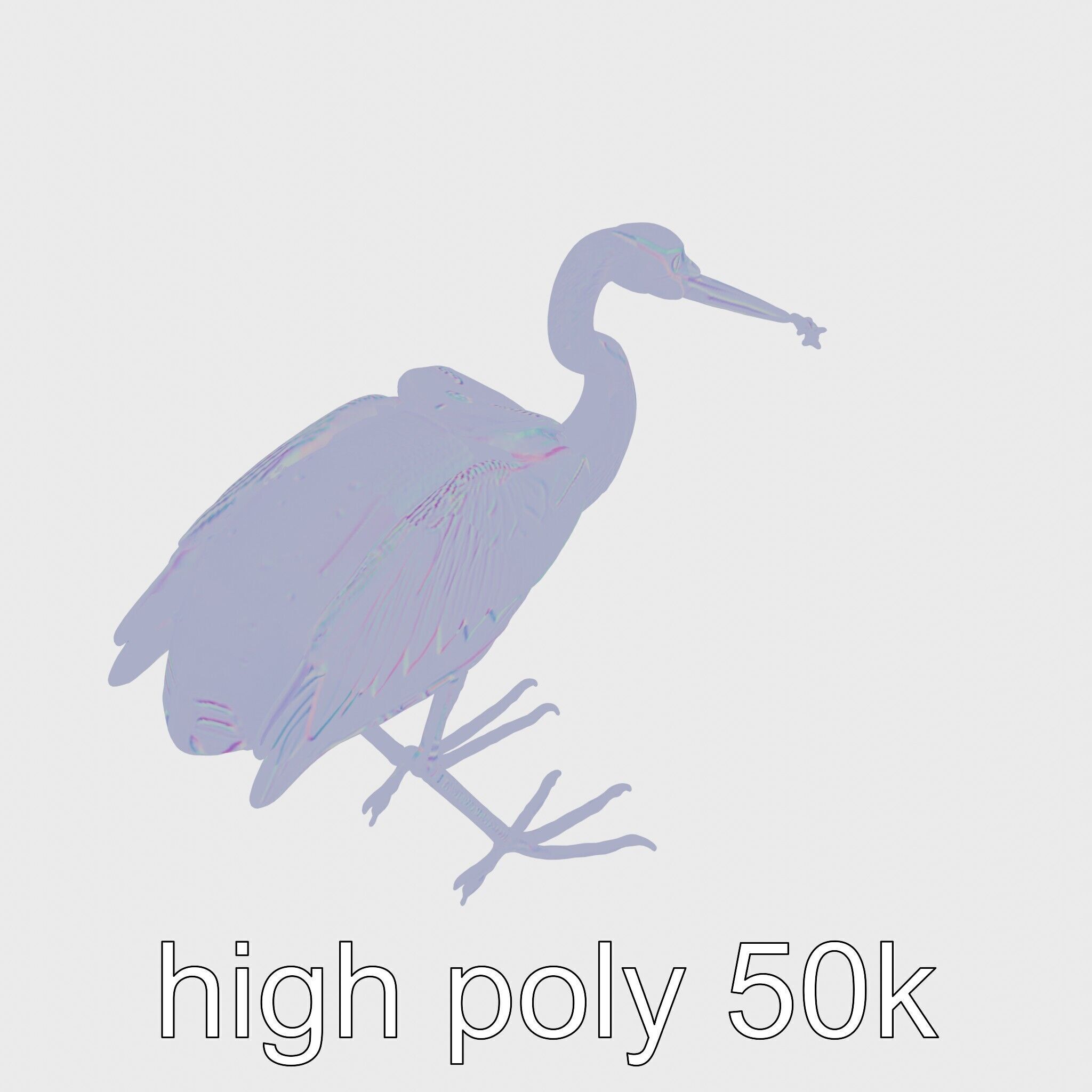 Bionic Heron with Composite Neck and Manipulator Beak Low-poly 3D model_17