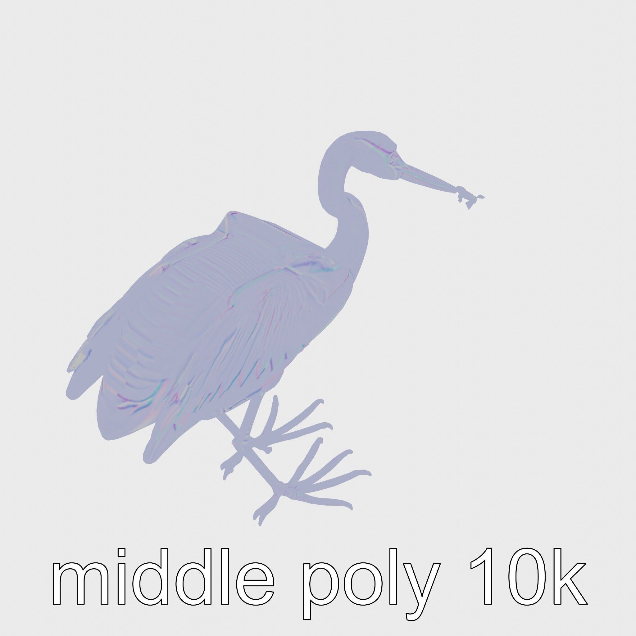 Bionic Heron with Composite Neck and Manipulator Beak Low-poly 3D model_31