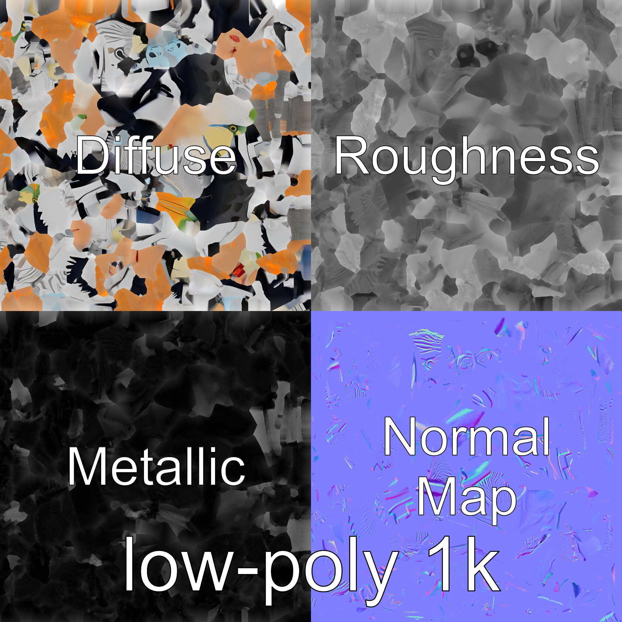 Bionic Heron with Composite Neck and Manipulator Beak Low-poly 3D model_4