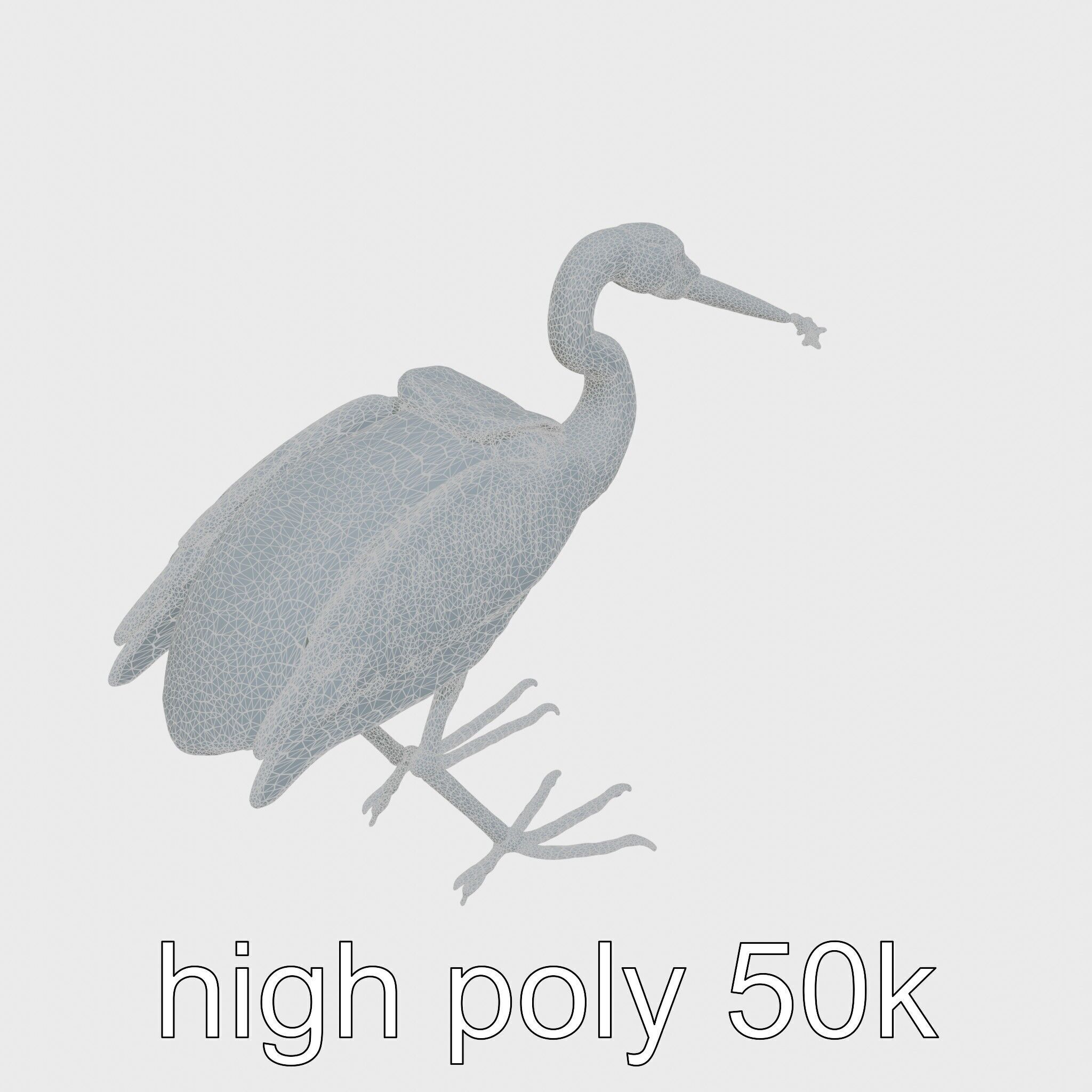 Bionic Heron with Composite Neck and Manipulator Beak Low-poly 3D model_27