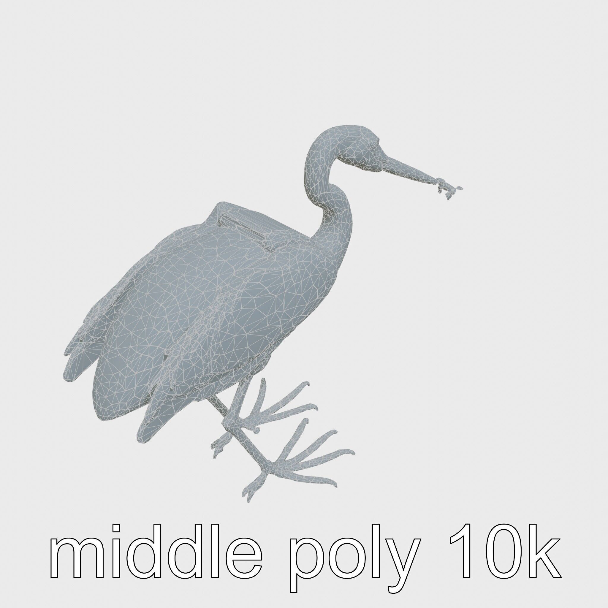 Bionic Heron with Composite Neck and Manipulator Beak Low-poly 3D model_24