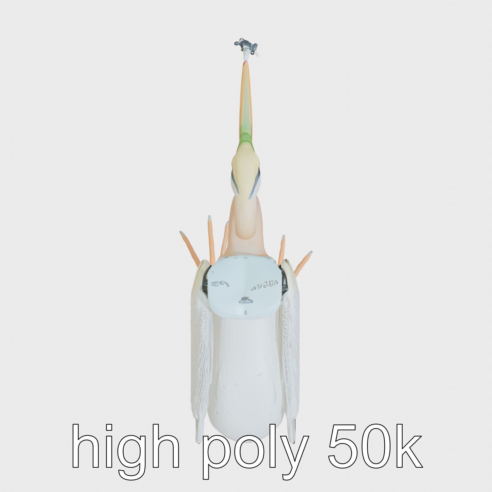Bionic Heron with Composite Neck and Manipulator Beak Low-poly 3D model_20