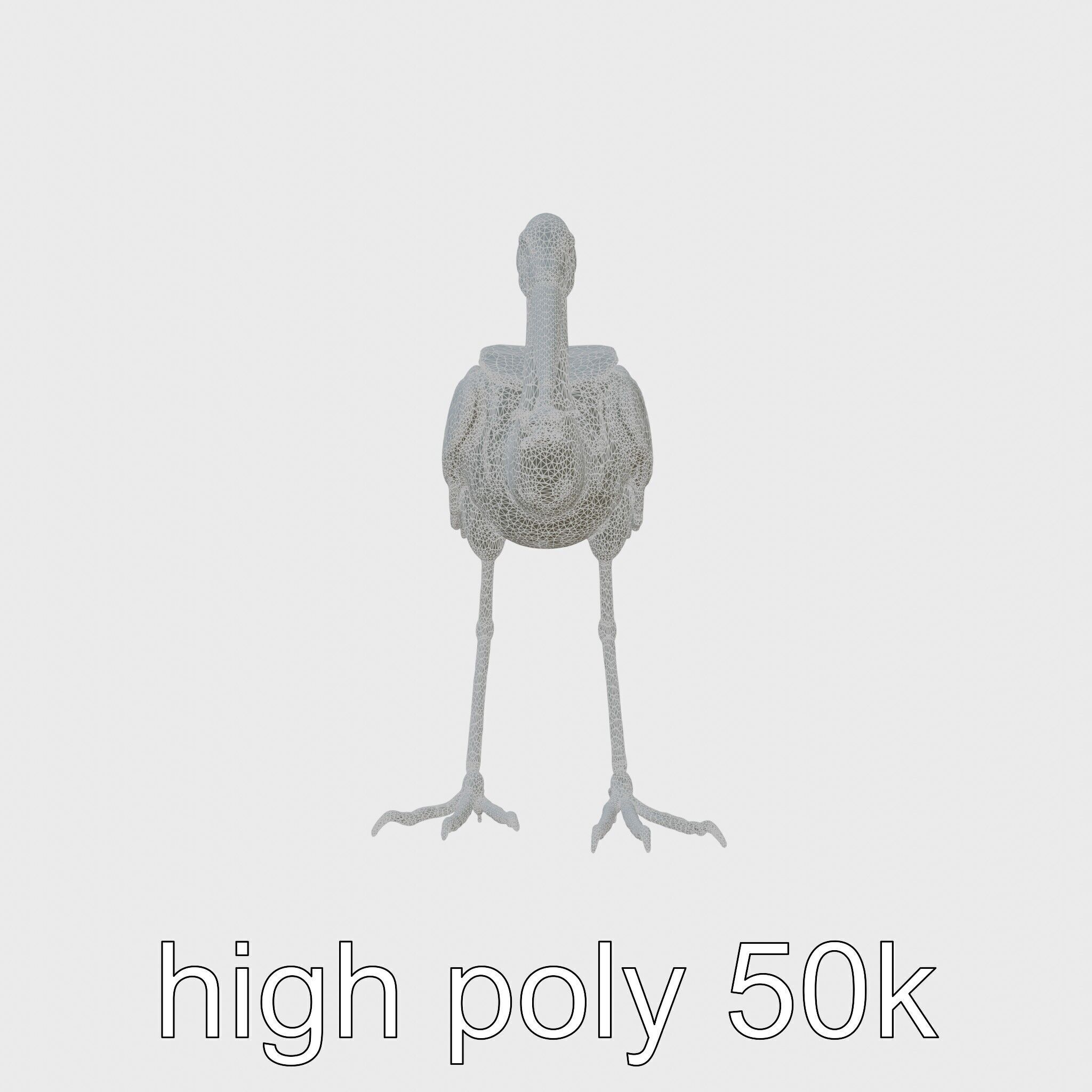 Bionic Heron with Composite Neck and Manipulator Beak Low-poly 3D model_8