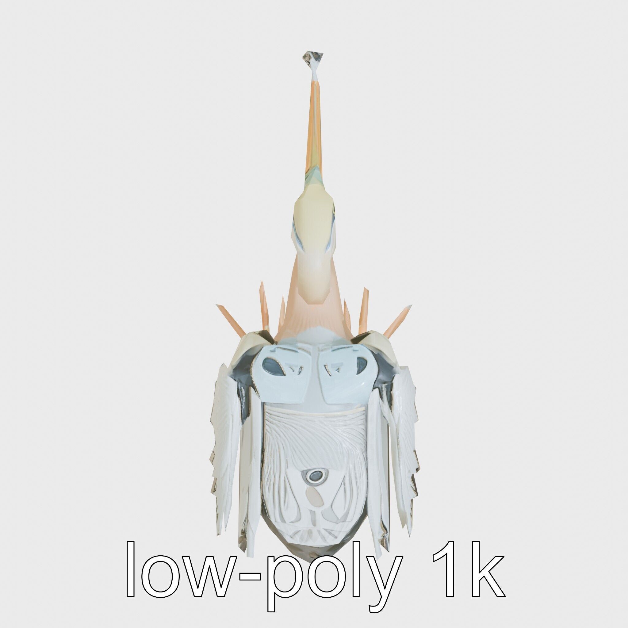 Bionic Heron with Composite Neck and Manipulator Beak Low-poly 3D model_26