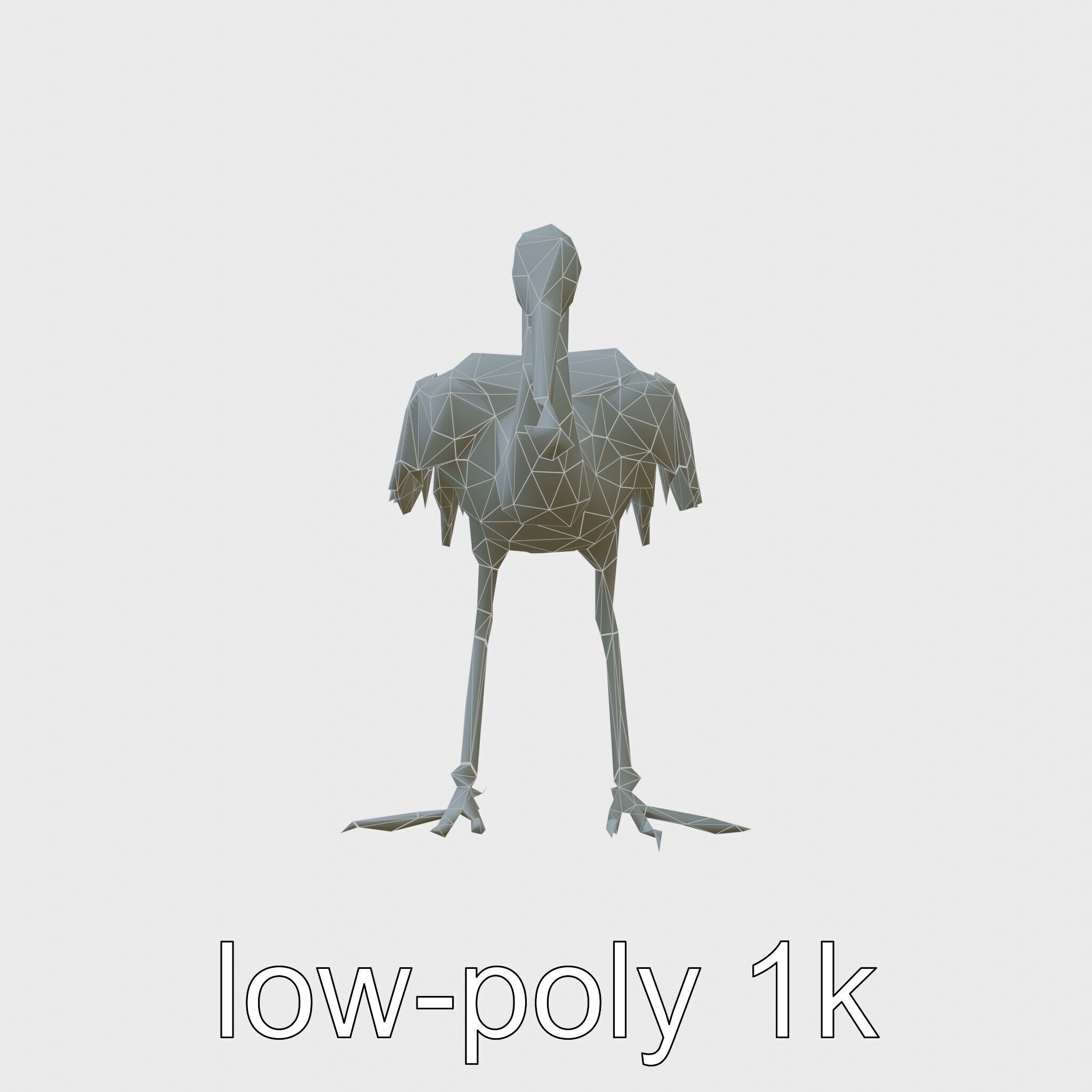 Bionic Heron with Composite Neck and Manipulator Beak Low-poly 3D model_19