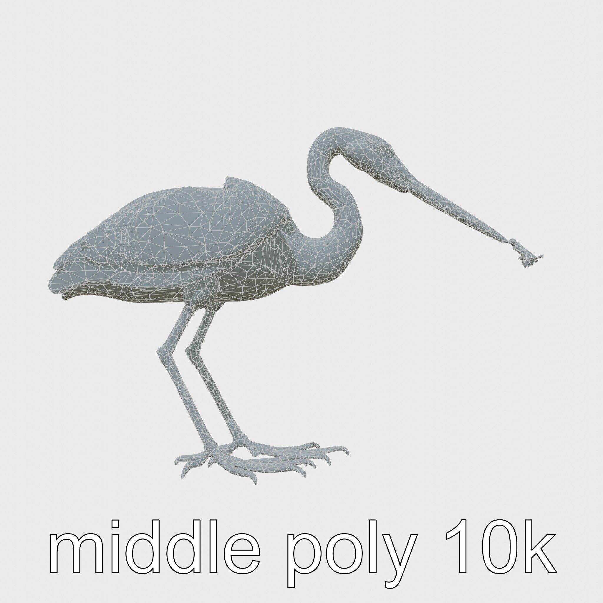 Bionic Heron with Composite Neck and Manipulator Beak Low-poly 3D model_29