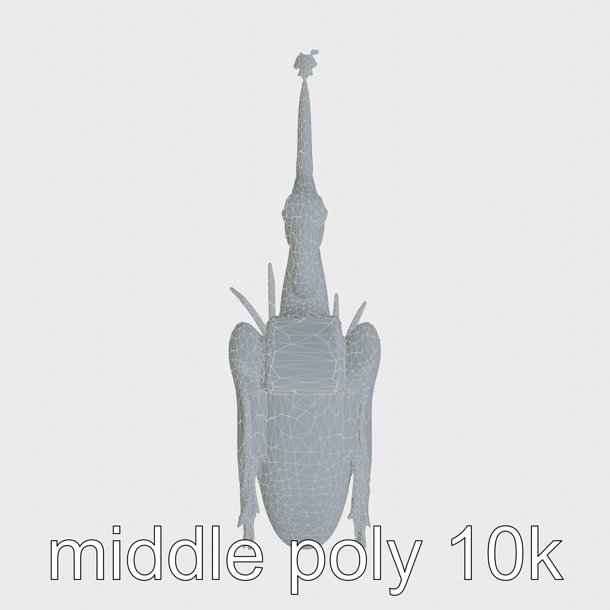 Bionic Heron with Composite Neck and Manipulator Beak Low-poly 3D model_16