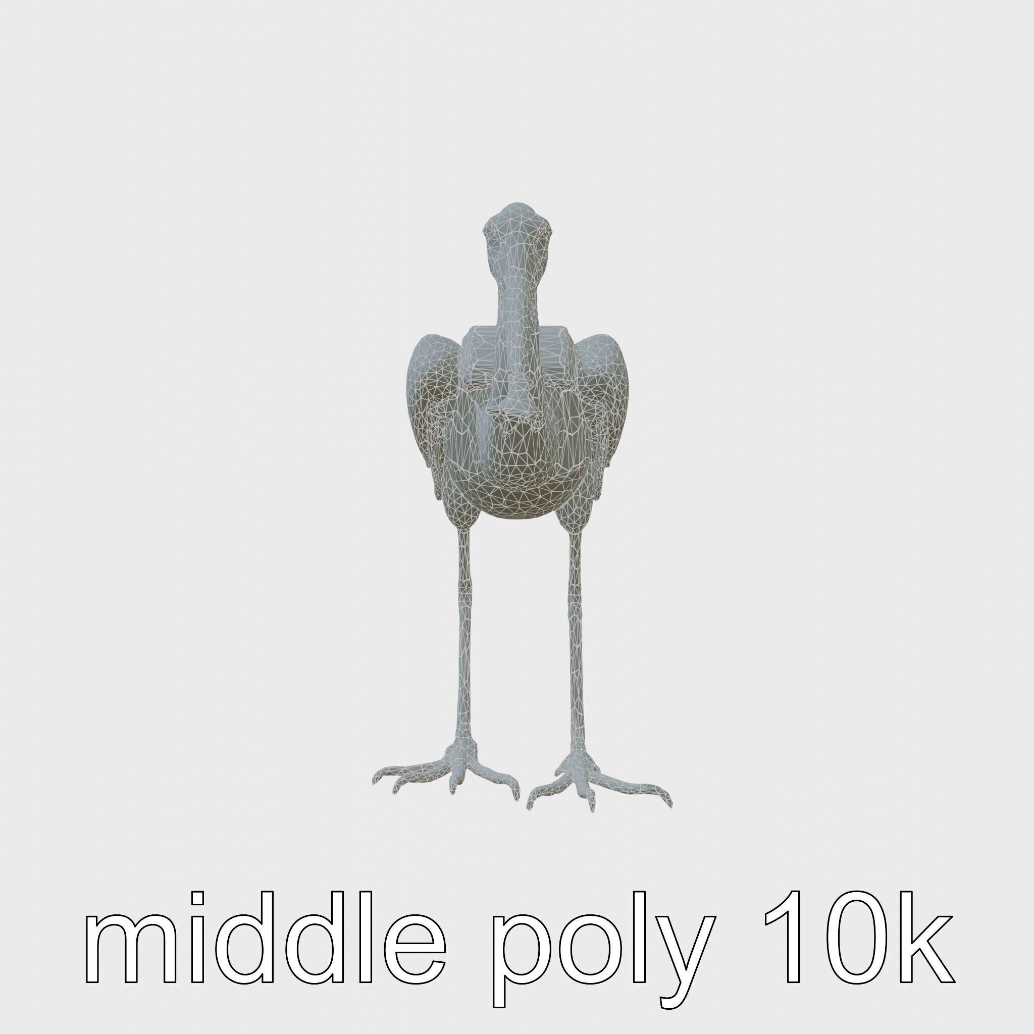 Bionic Heron with Composite Neck and Manipulator Beak Low-poly 3D model_9