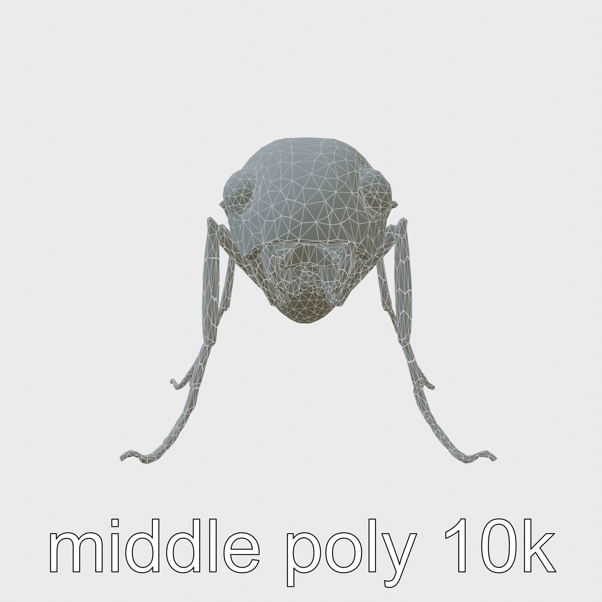 Mechanical Ant with Microscopic Manipulators Low-poly 3D model_9