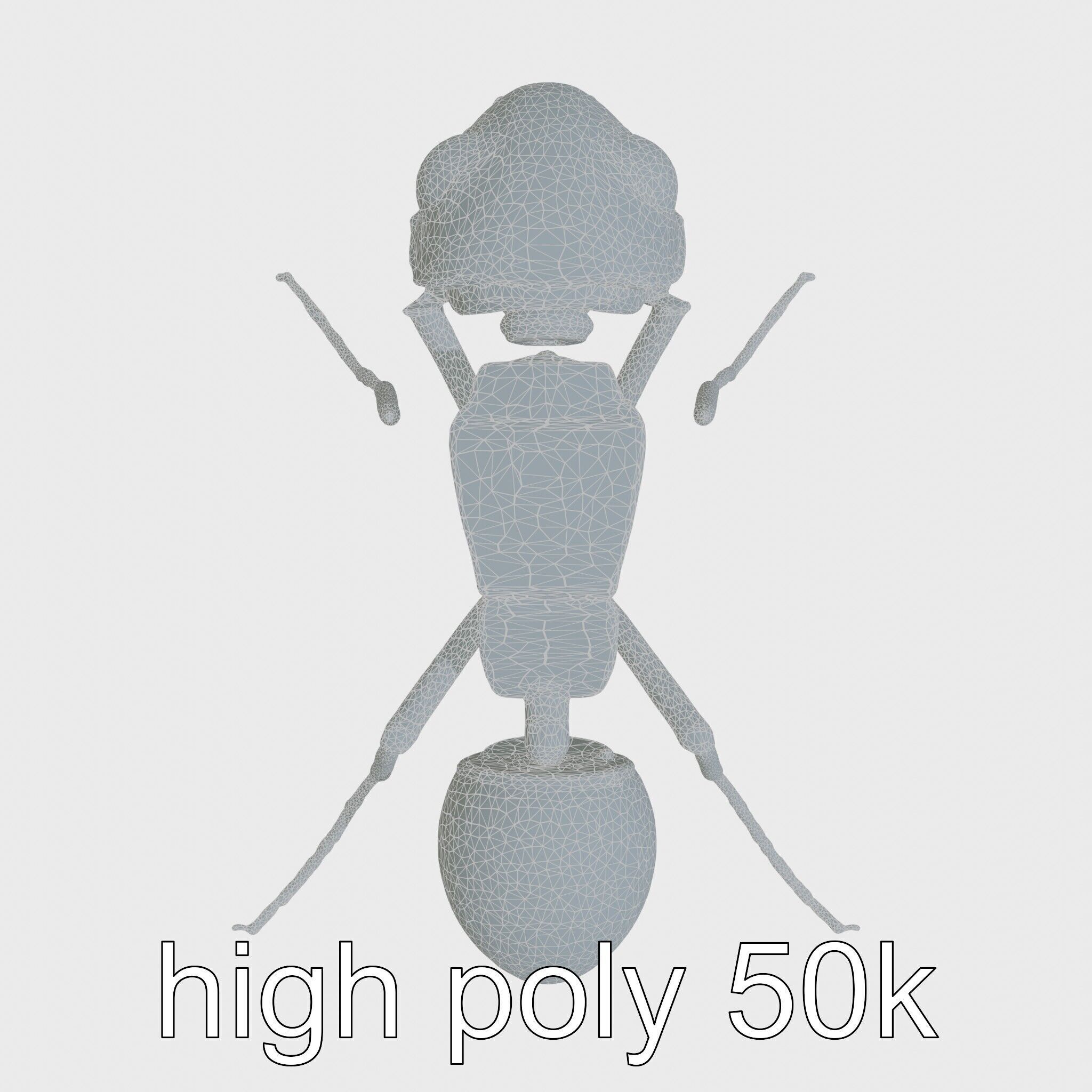 Mechanical Ant with Microscopic Manipulators Low-poly 3D model_28