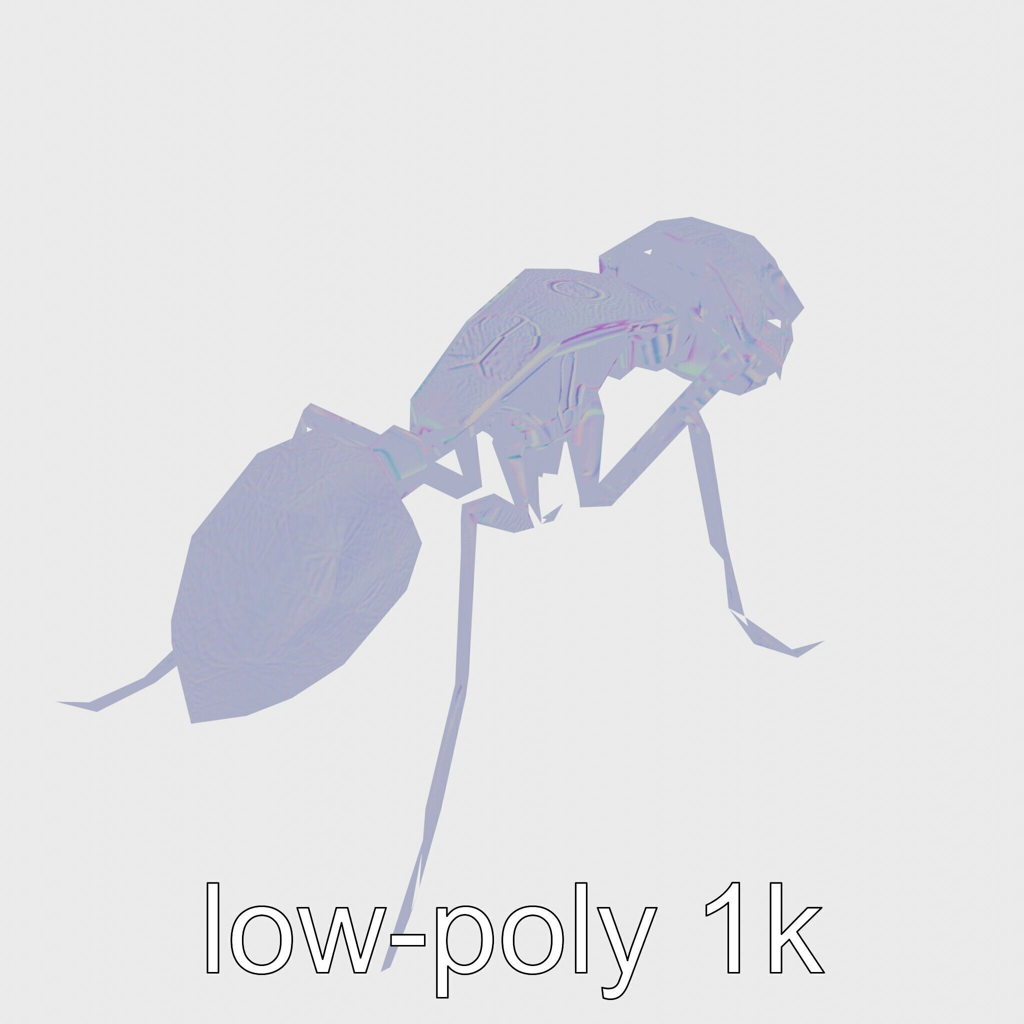 Mechanical Ant with Microscopic Manipulators Low-poly 3D model_20