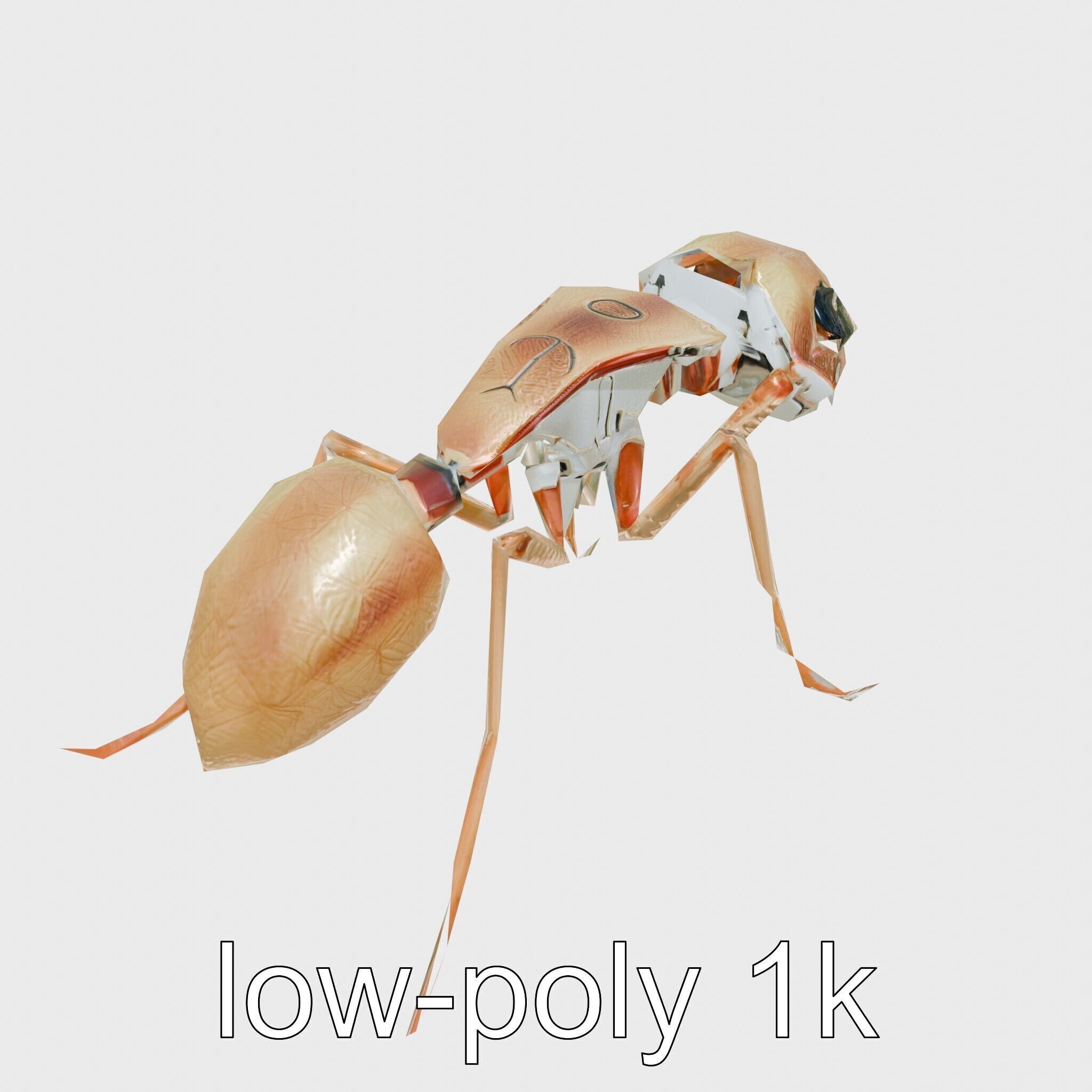 Mechanical Ant with Microscopic Manipulators Low-poly 3D model_29