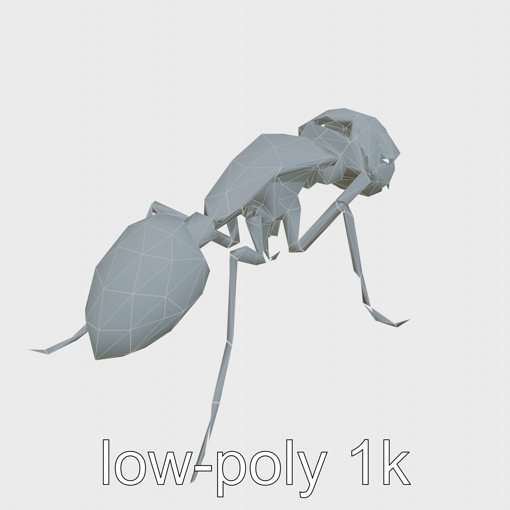 Mechanical Ant with Microscopic Manipulators Low-poly 3D model_22