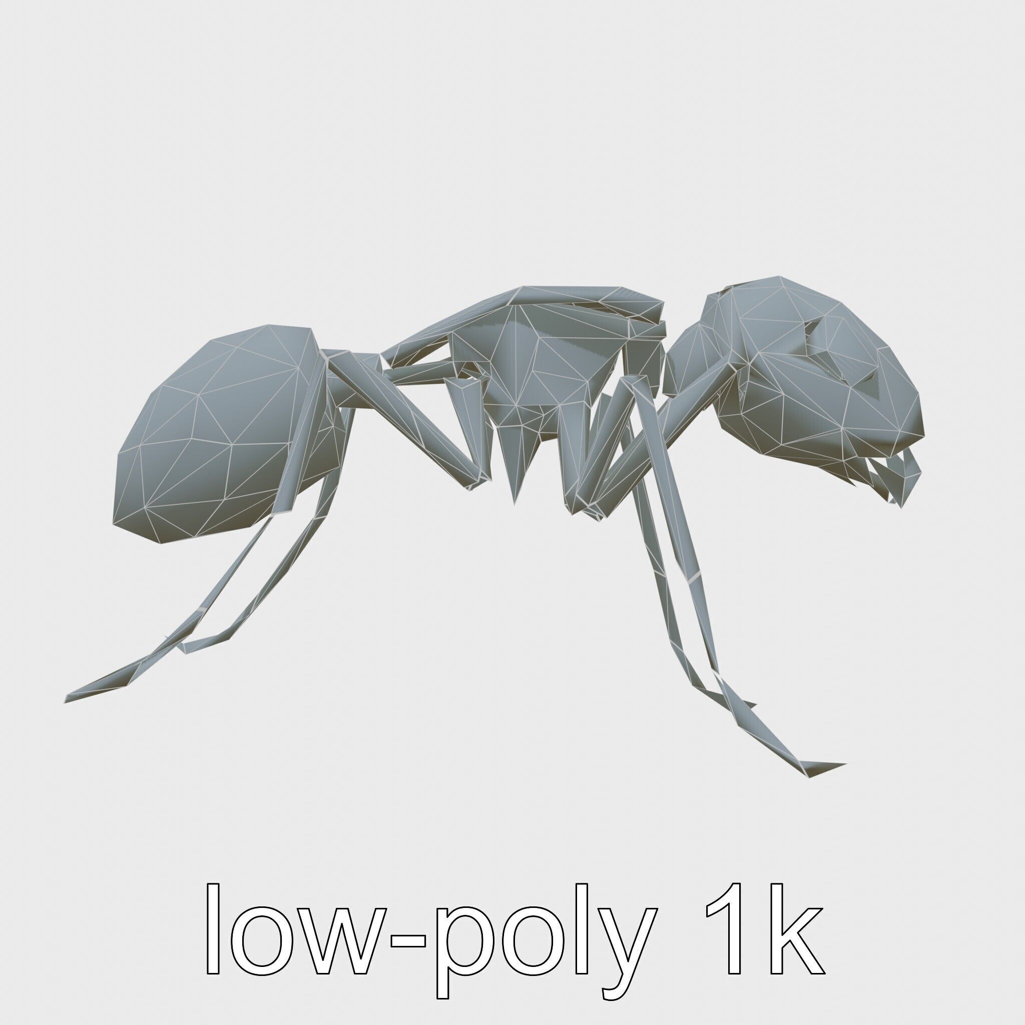 Mechanical Ant with Microscopic Manipulators Low-poly 3D model_24