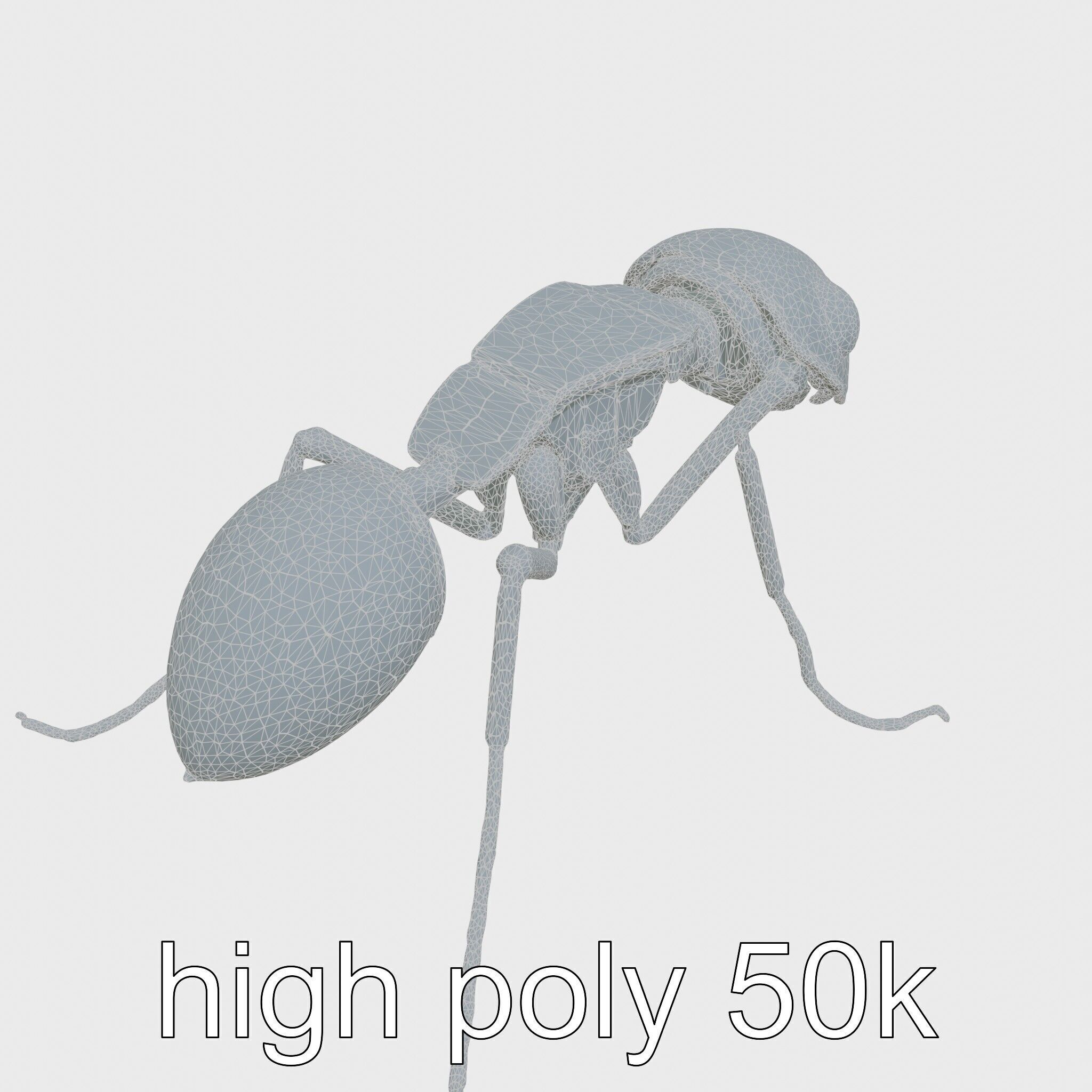 Mechanical Ant with Microscopic Manipulators Low-poly 3D model_21