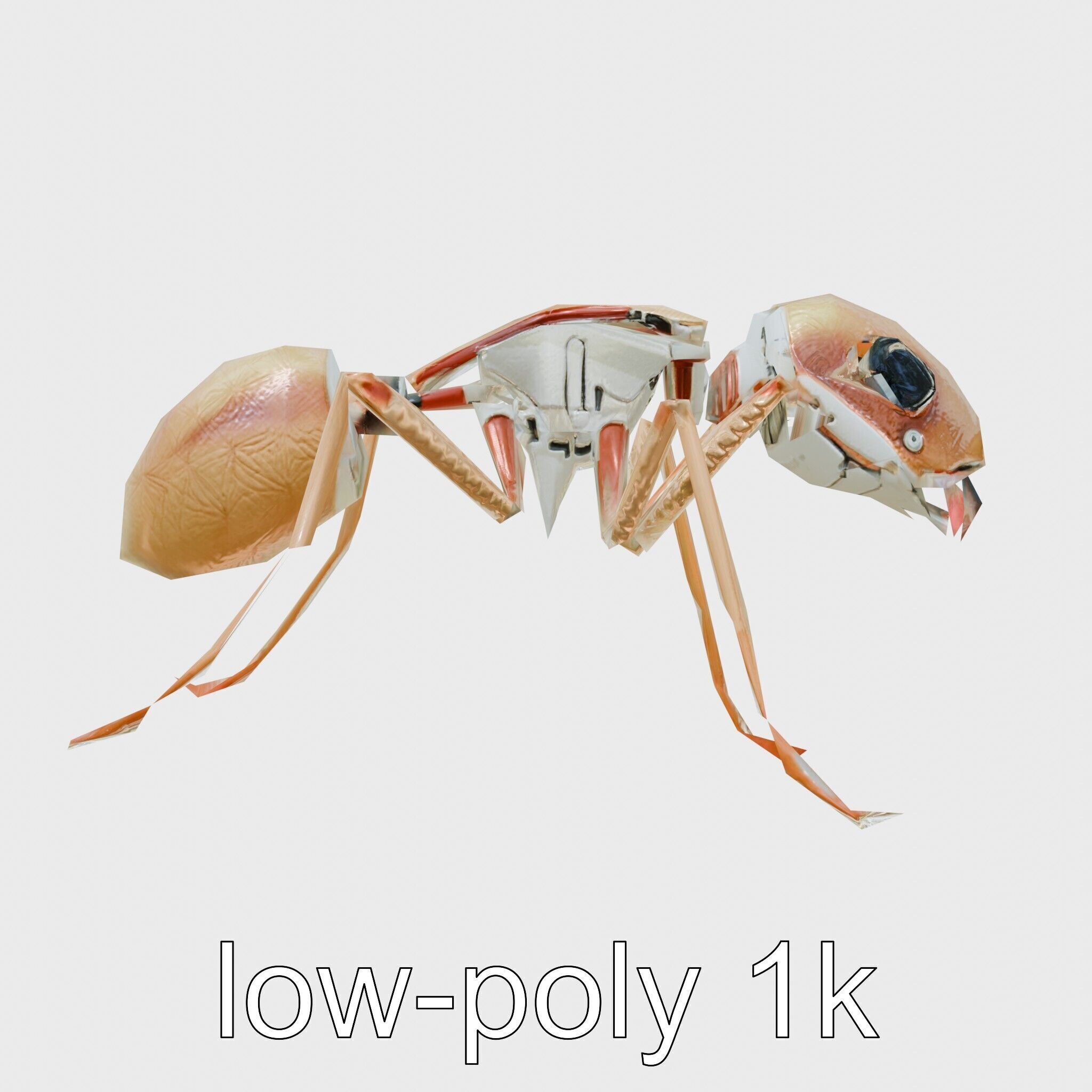 Mechanical Ant with Microscopic Manipulators Low-poly 3D model_26