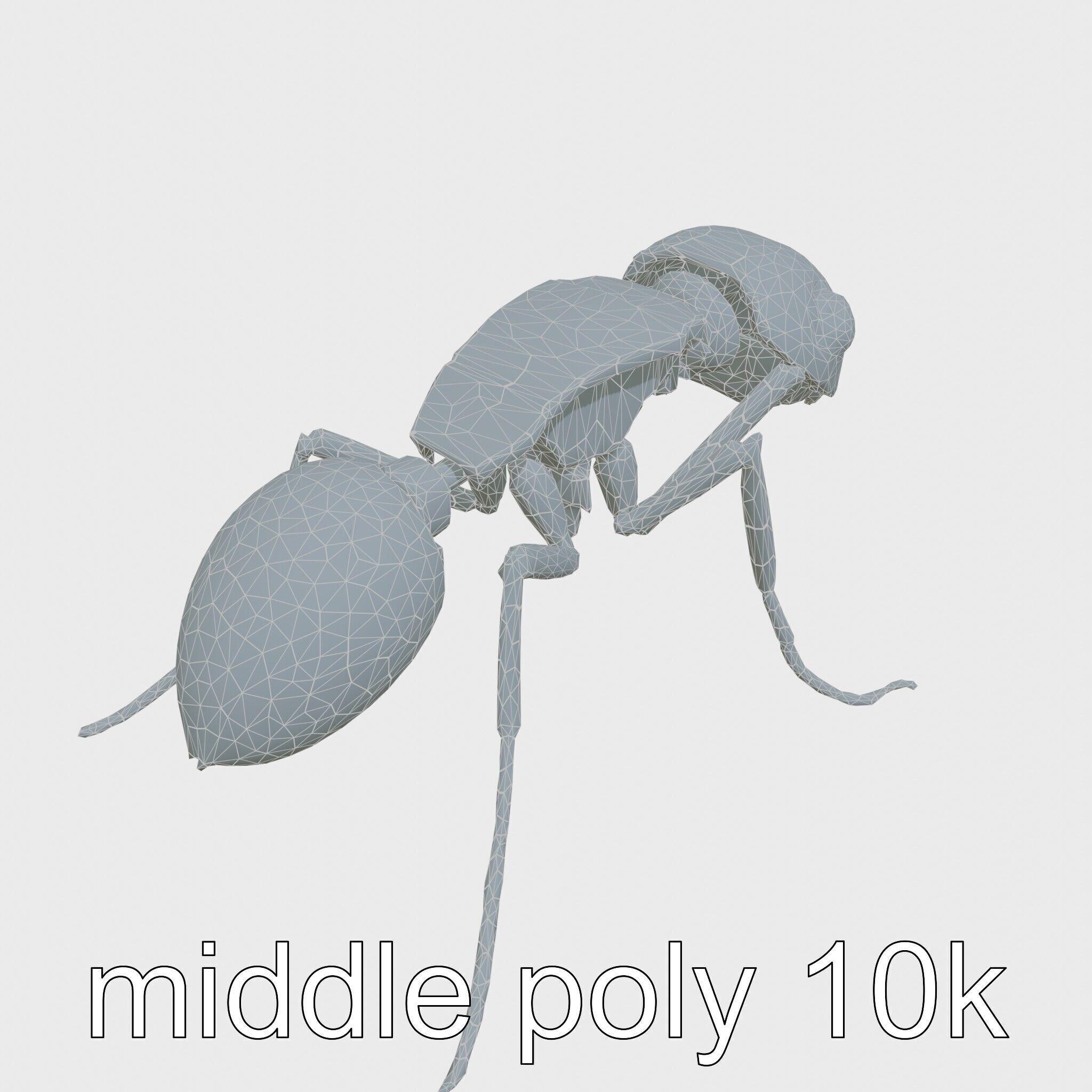 Mechanical Ant with Microscopic Manipulators Low-poly 3D model_30