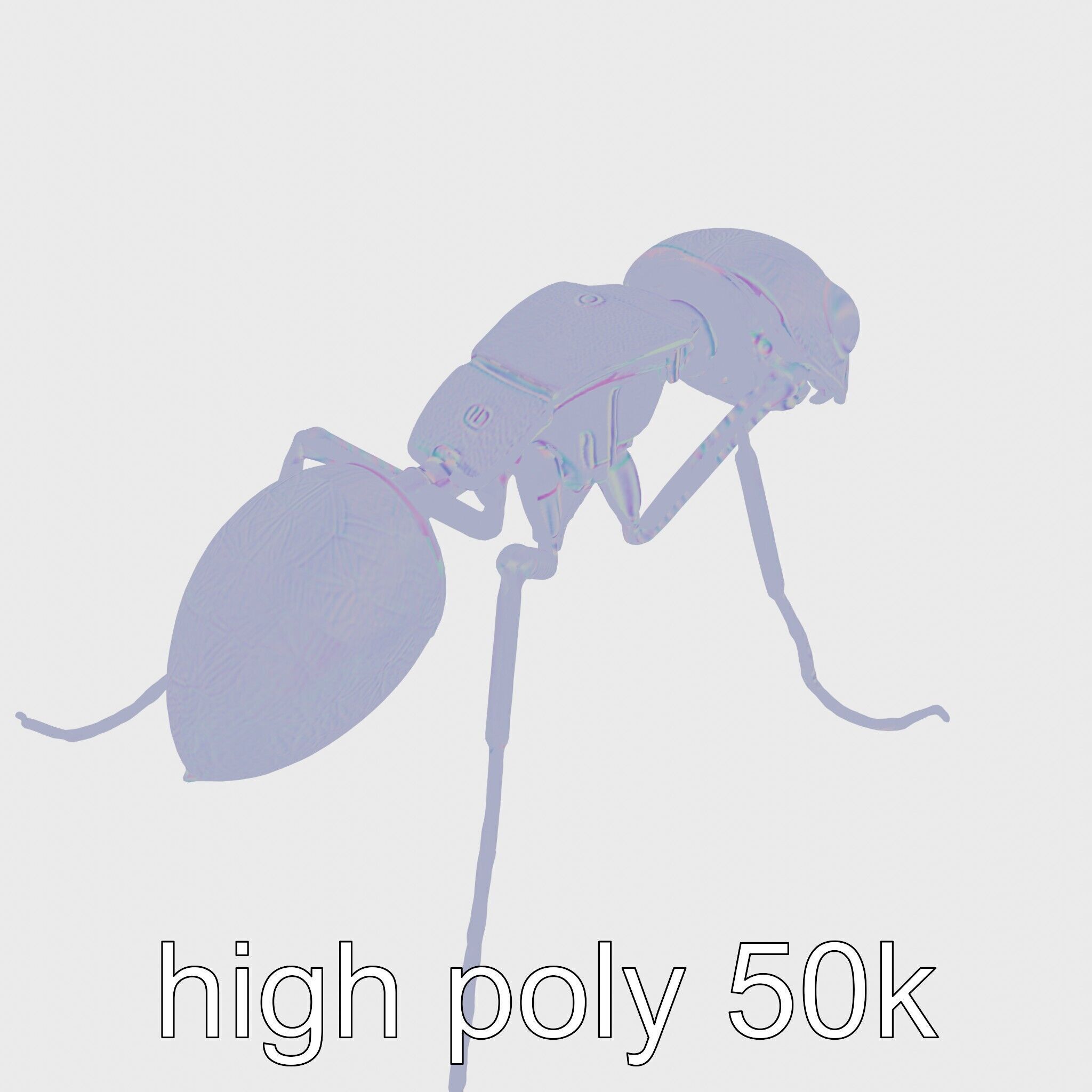 Mechanical Ant with Microscopic Manipulators Low-poly 3D model_25