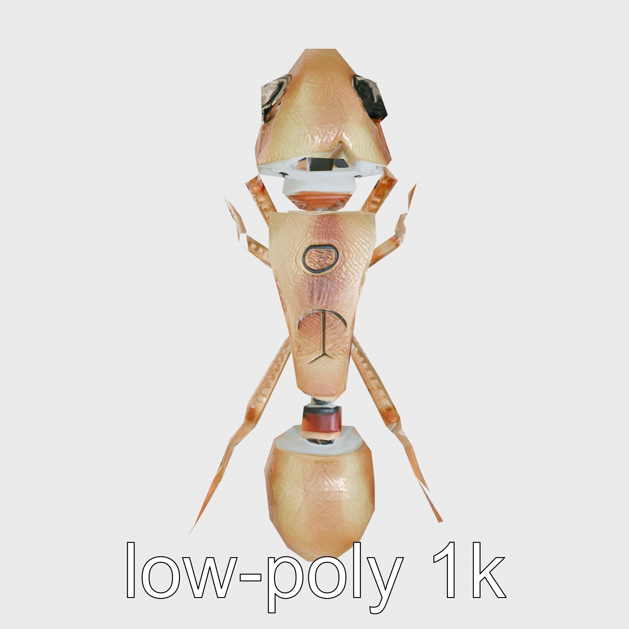 Mechanical Ant with Microscopic Manipulators Low-poly 3D model_7
