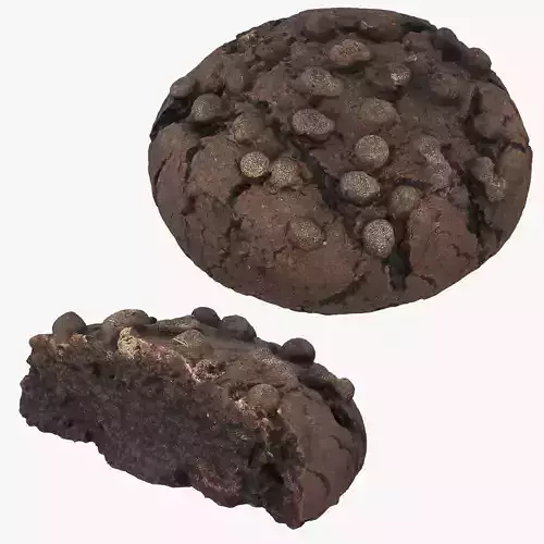 Brown Cookie 3D Model Collection