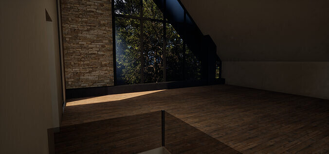 Modern A-Frame Luxury Villa - Architectural Visualization - UE5 3D model 5