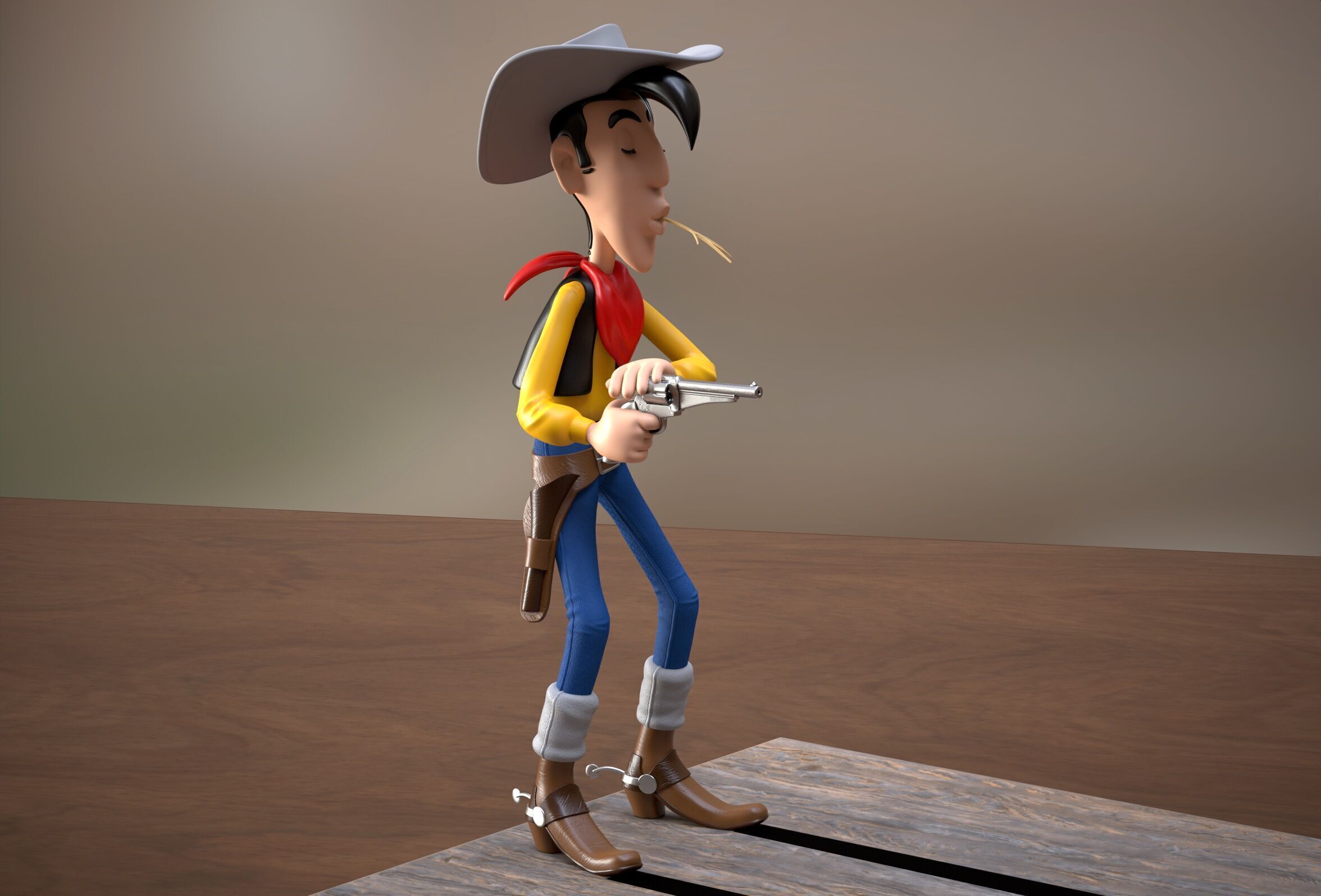 Lucky Luke 3D print model_2