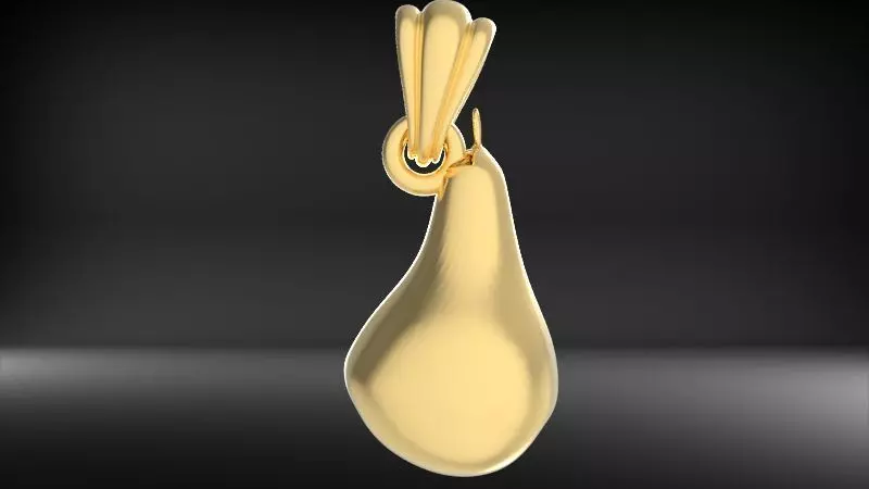 Pear Pendant Jewelry 3D print model_0