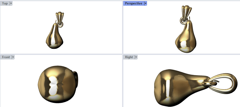 Pear Pendant Jewelry 3D print model_13