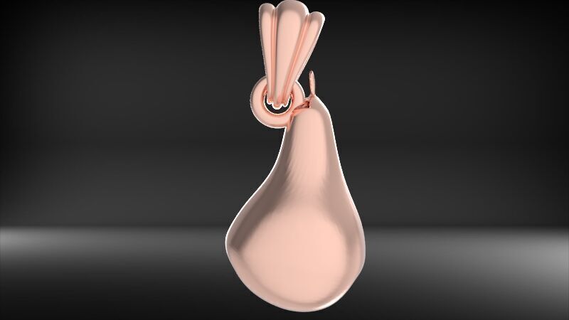 Pear Pendant Jewelry 3D print model_4