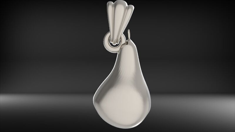 Pear Pendant Jewelry 3D print model_2