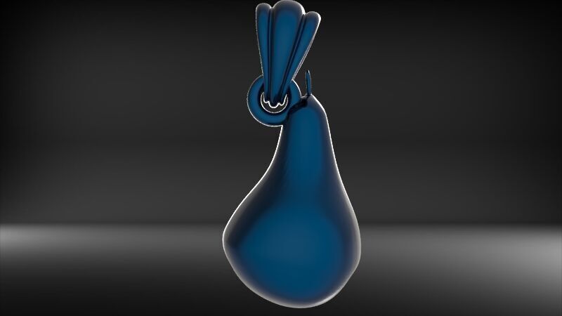 Pear Pendant Jewelry 3D print model_9