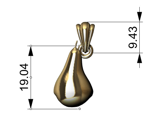 Pear Pendant Jewelry 3D print model_12
