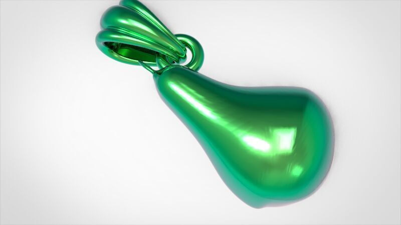 Pear Pendant Jewelry 3D print model_11