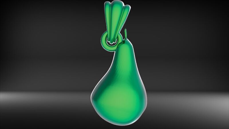 Pear Pendant Jewelry 3D print model_7