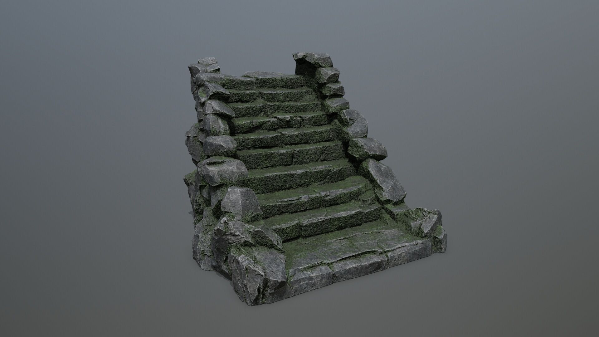 stairs Low-poly 3D model_11