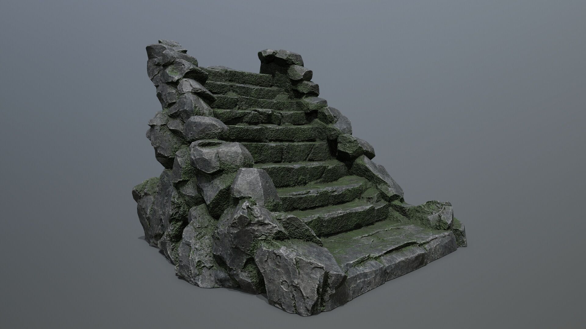 stairs Low-poly 3D model_2