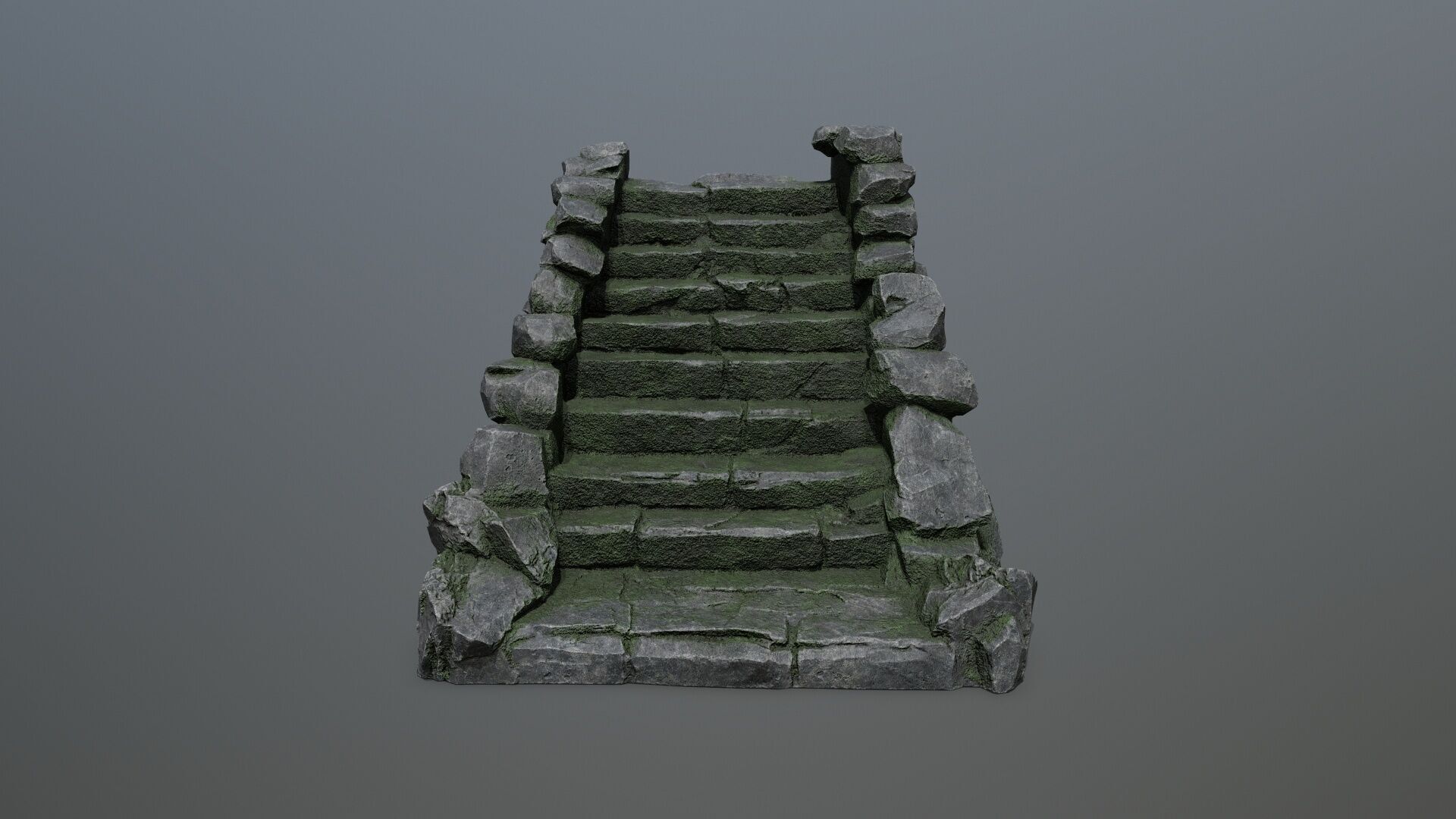 stairs Low-poly 3D model_4