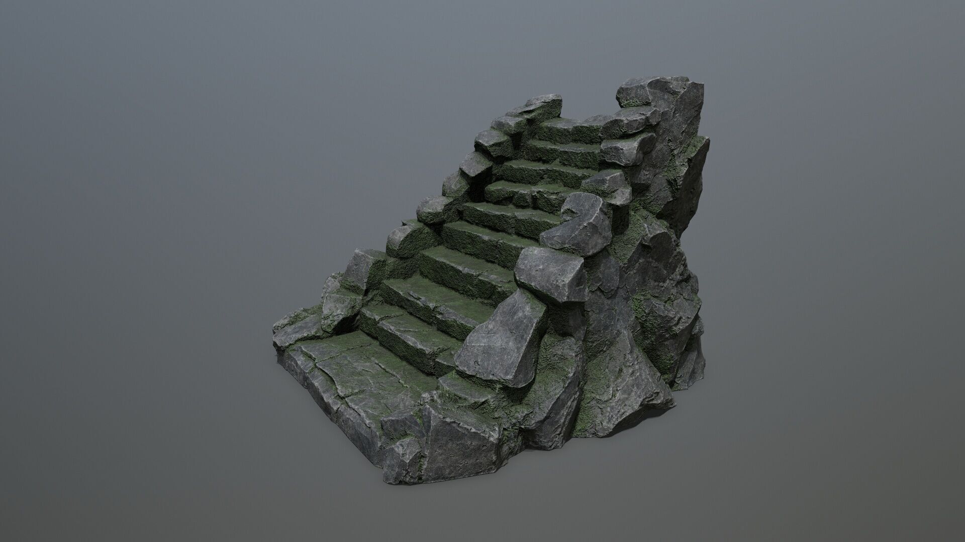 stairs Low-poly 3D model_5