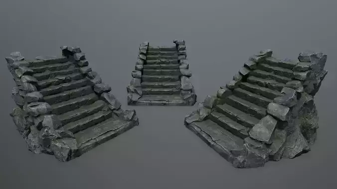 stairs Low-poly 3D model