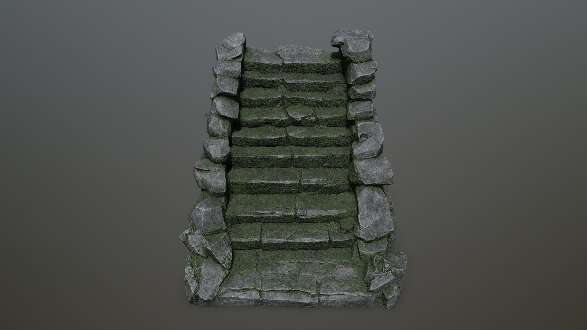 stairs Low-poly 3D model_13