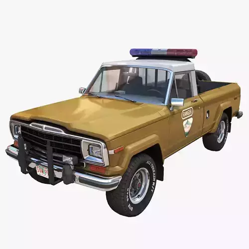 Jeep J-10 Ranger Patrol Vehicle Low-poly 3D model