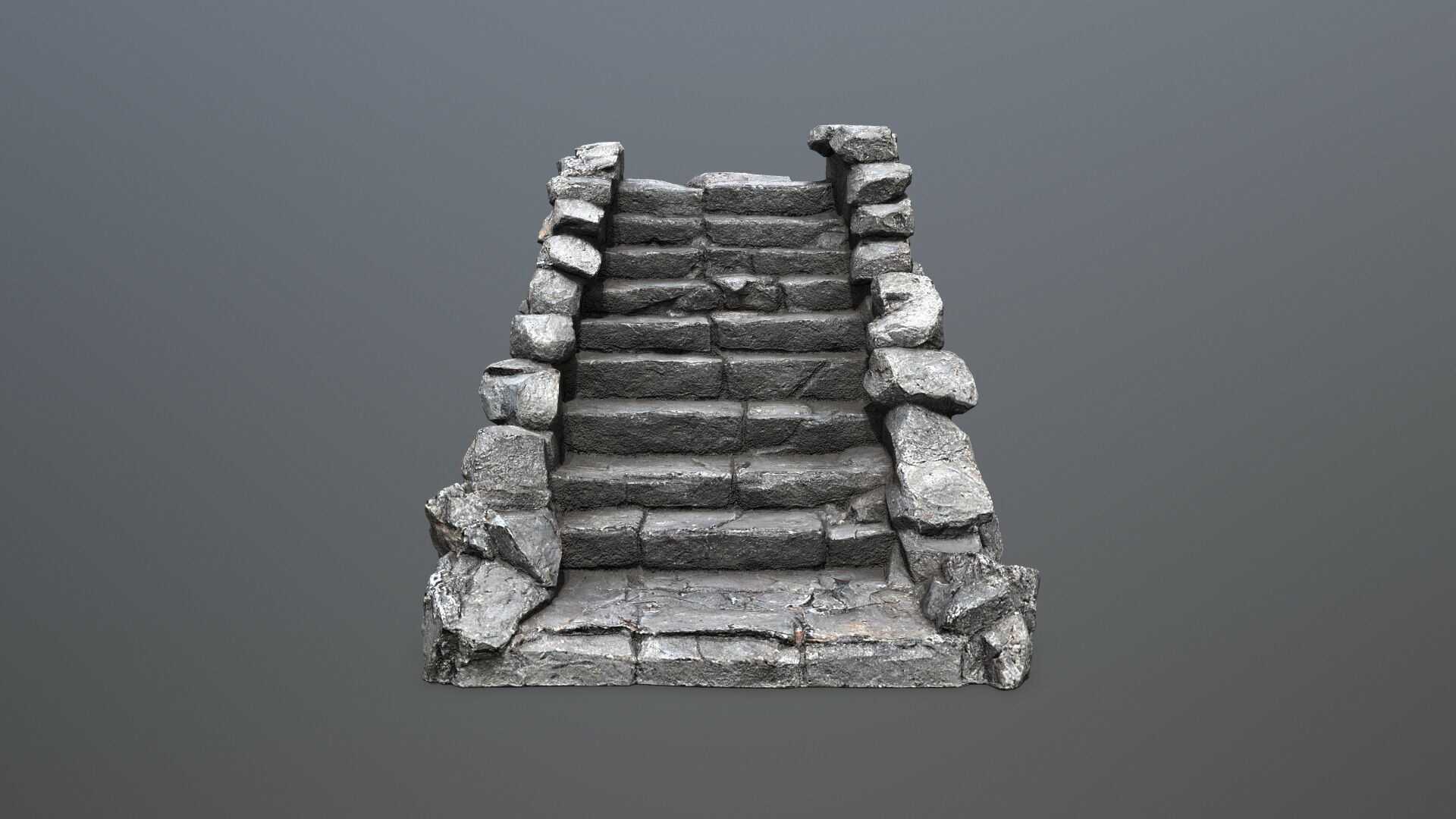 stairs Low-poly 3D model_12