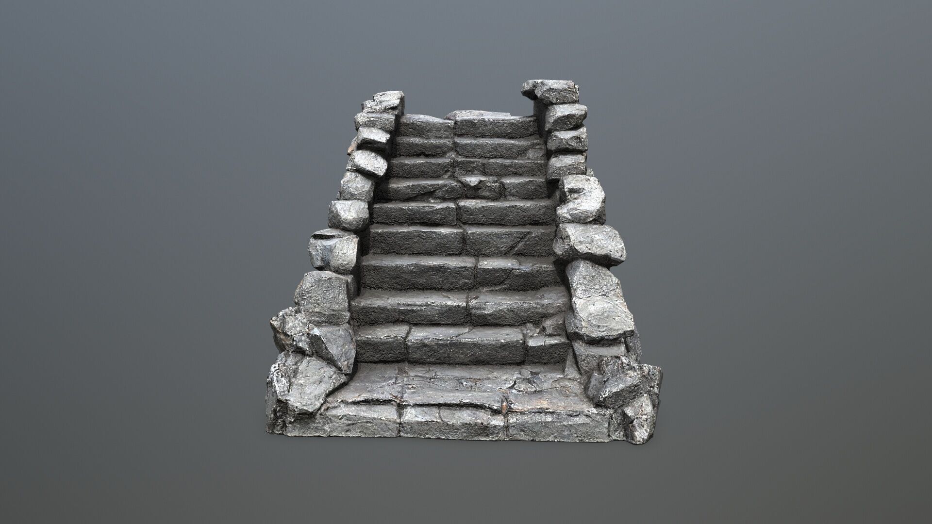 stairs Low-poly 3D model_4