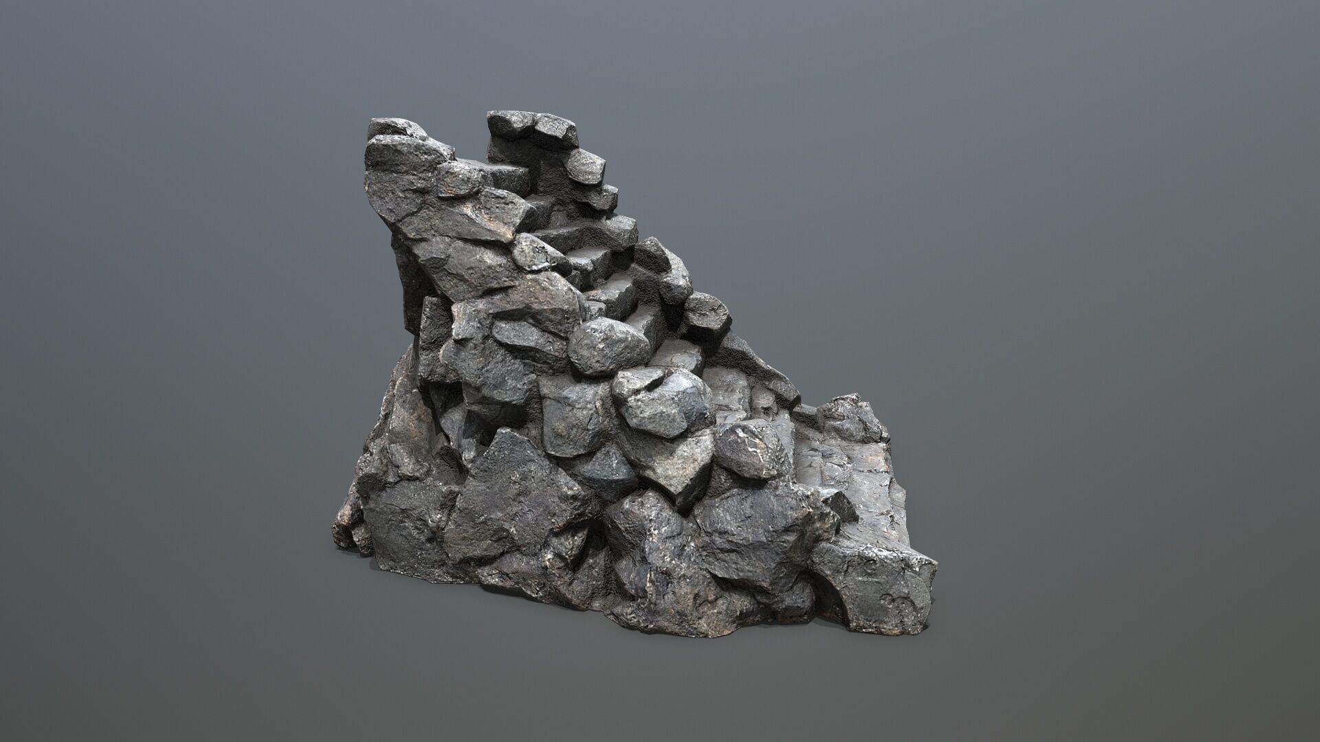 stairs Low-poly 3D model_10