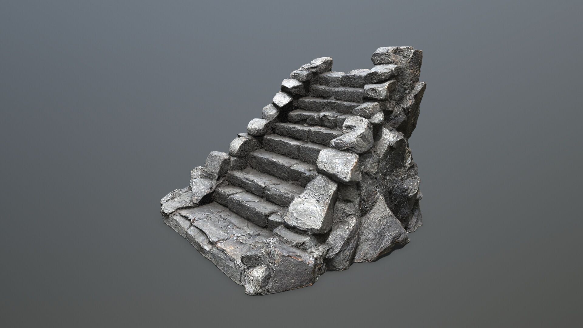 stairs Low-poly 3D model_5