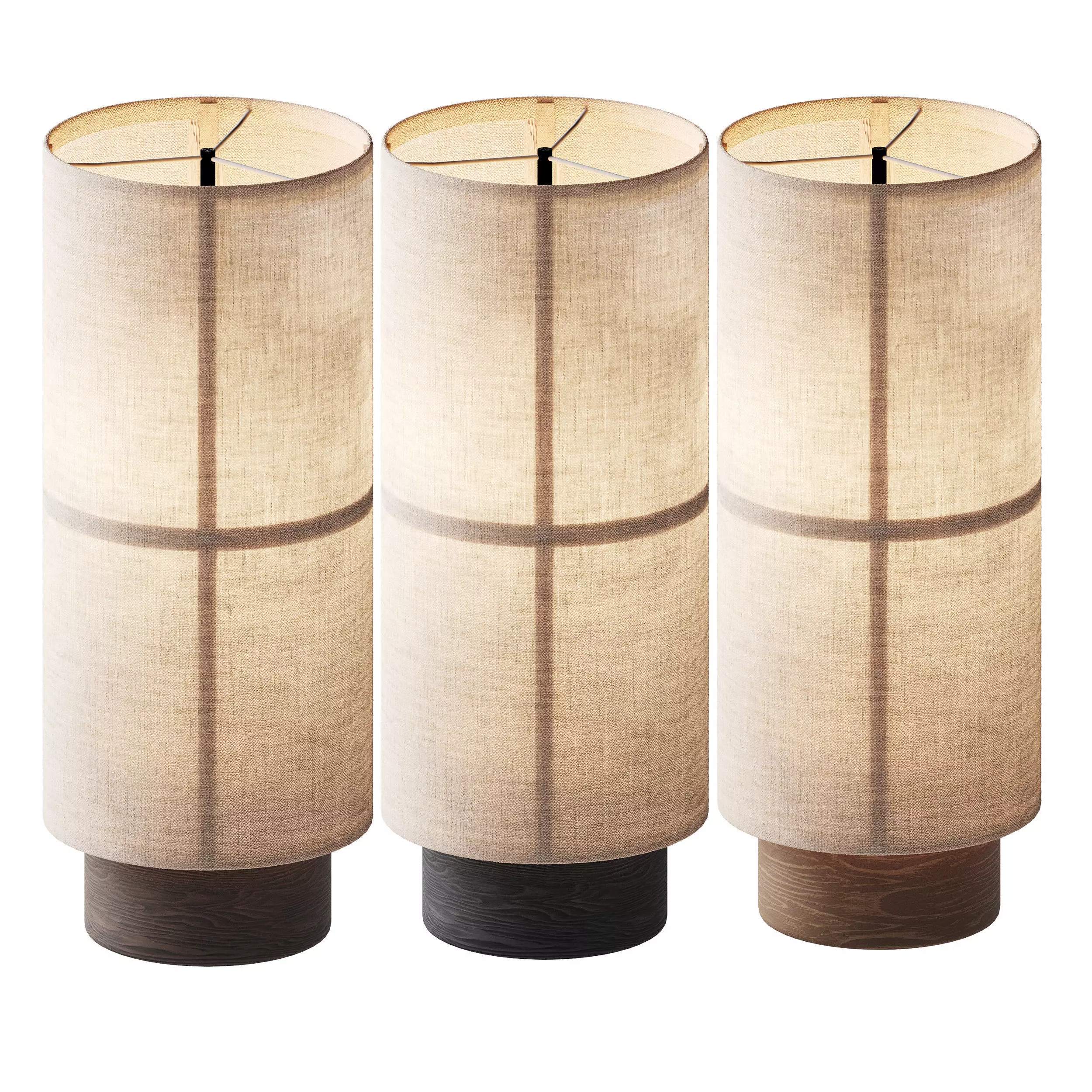 Handgemaakte mobiele tafellamp Hashira 3D model_0