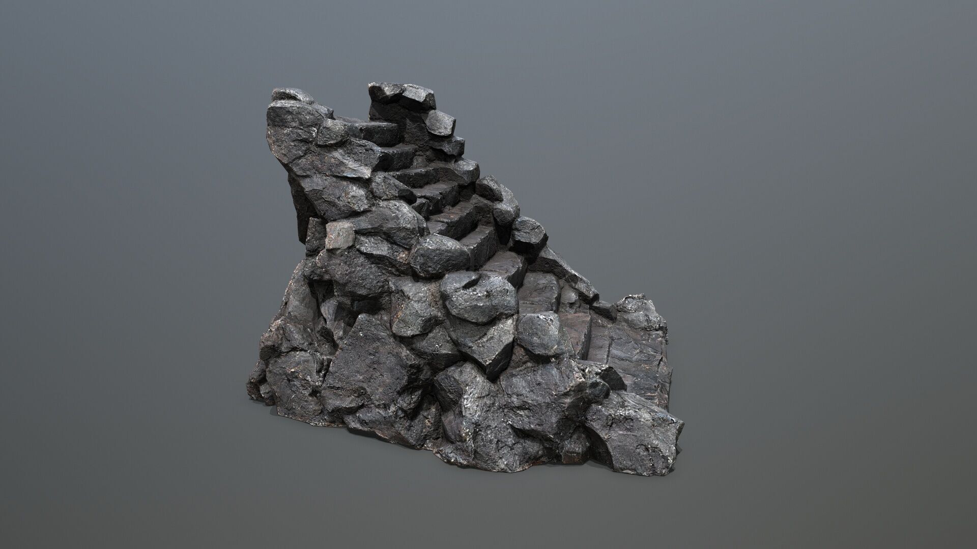 stairs Low-poly 3D model_4