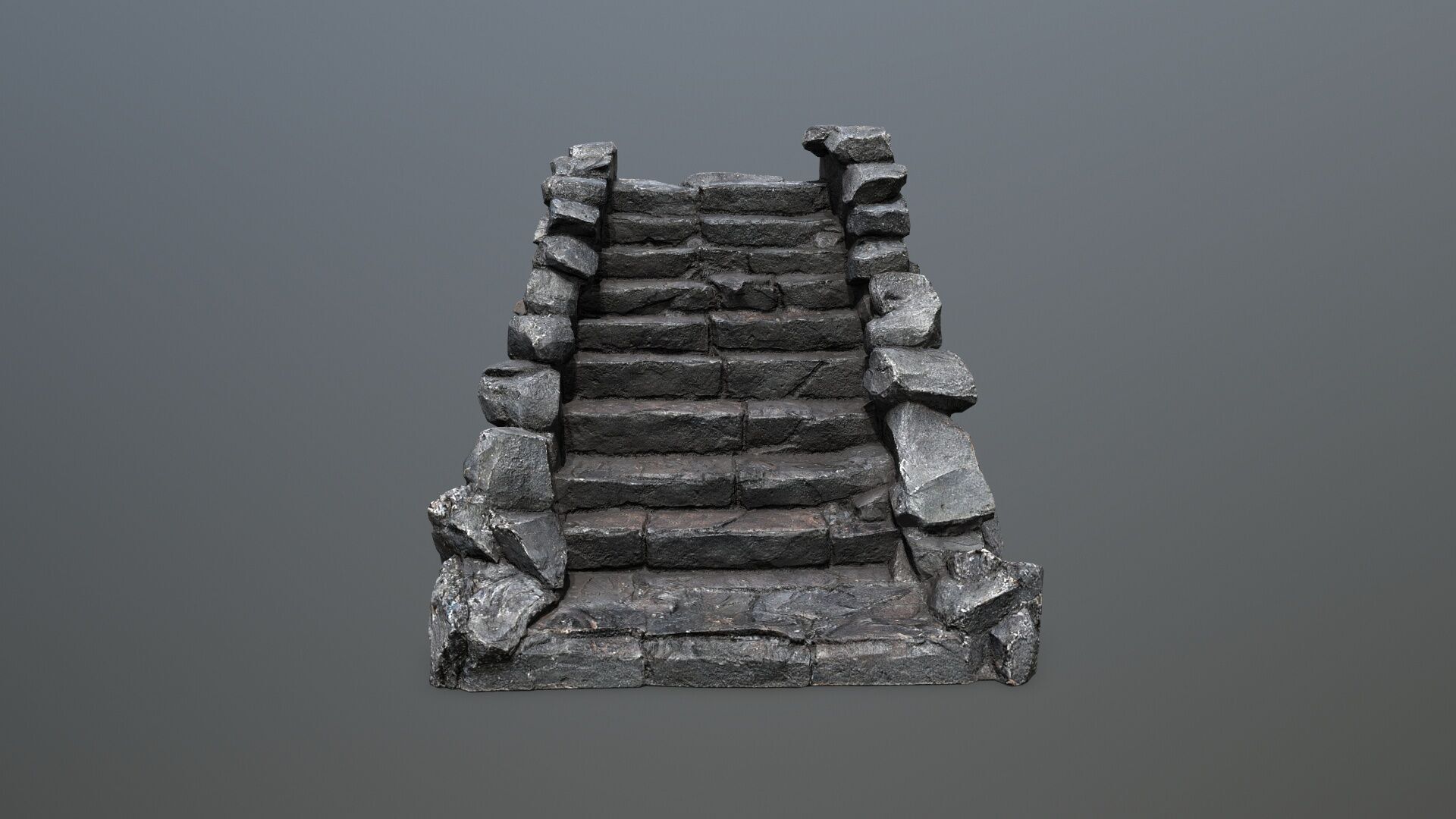 stairs Low-poly 3D model_10